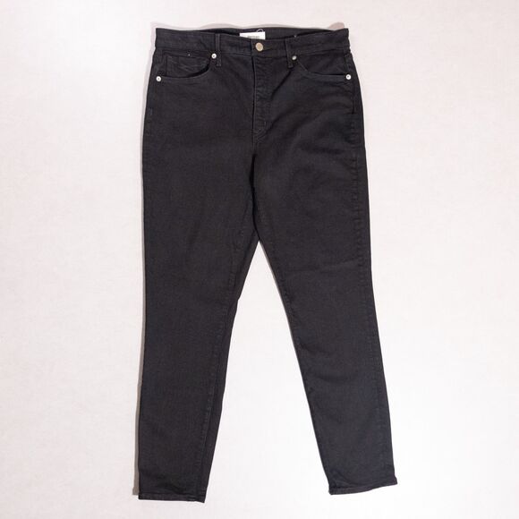 Revtown Decade Denim High Rise Black Stretch Skinny Jeans Women's 32R 28" Inseam - Picture 1 of 7
